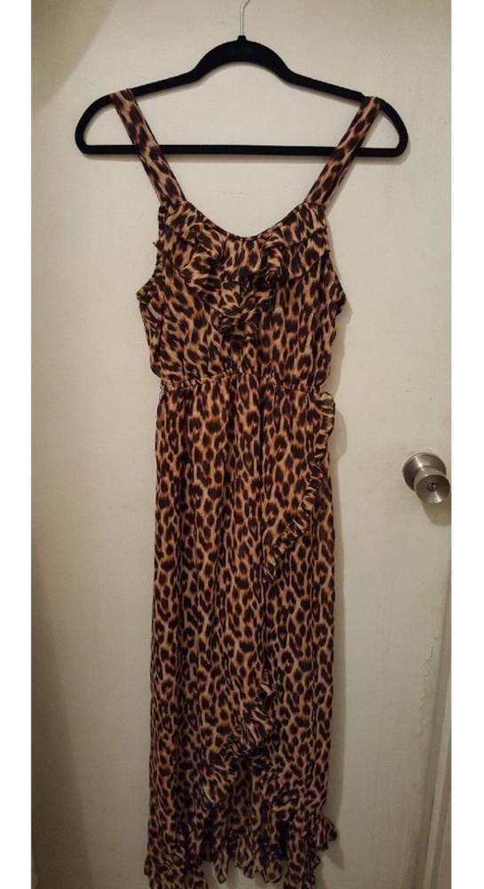 Asymmetrical Leopard Print Dress